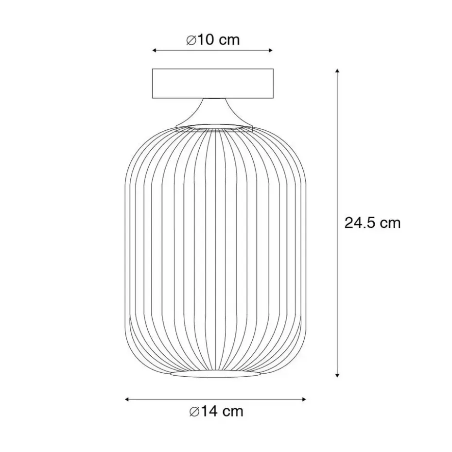 Qazqa plafondlampen banci goudkleurig e27