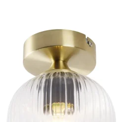 Qazqa plafondlampen banci goudkleurig e27