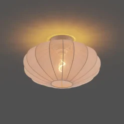 Qazqa plafondlampen bida beige e27