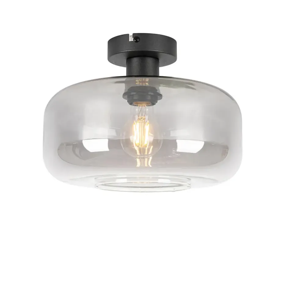 Qazqa plafondlampen bizle grijs e27