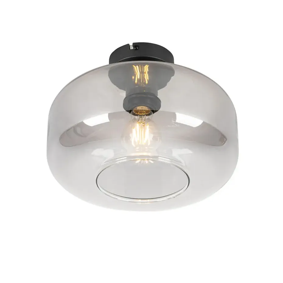 Qazqa plafondlampen bizle grijs e27