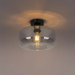 Qazqa plafondlampen bizle grijs e27