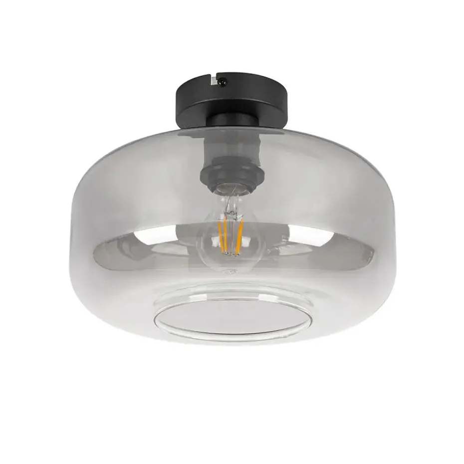Qazqa plafondlampen bizle grijs e27