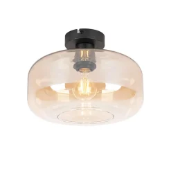 Qazqa plafondlampen bizle beige e27