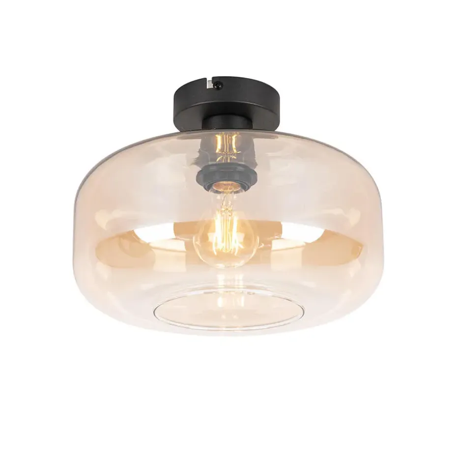 Qazqa plafondlampen bizle beige e27