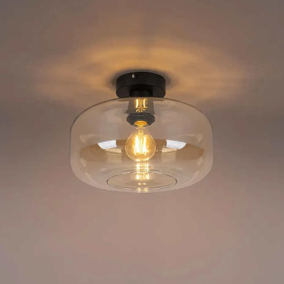 Qazqa plafondlampen bizle beige e27