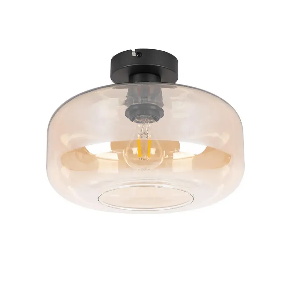 Qazqa plafondlampen bizle beige e27