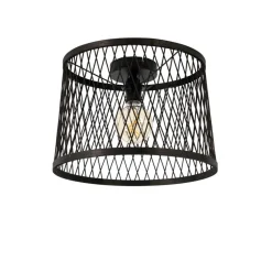 Qazqa plafondlampen buiten calamus zwart e27