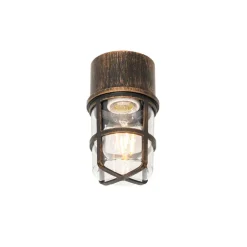 Qazqa plafondlampen buiten kiki goudkleurig e27