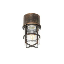 Qazqa plafondlampen buiten kiki goudkleurig e27