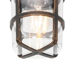 Qazqa plafondlampen buiten kiki goudkleurig e27