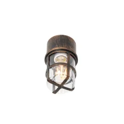 Qazqa plafondlampen buiten kiki goudkleurig e27