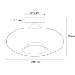 Qazqa plafondlampen busa zwart e27
