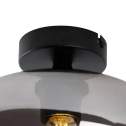 Qazqa plafondlampen busa zwart e27