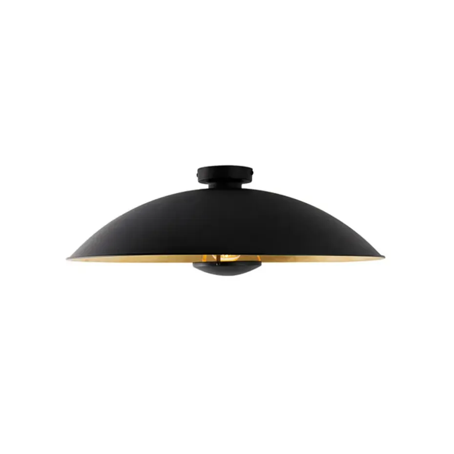 Qazqa plafondlampen emilienne zwart e27