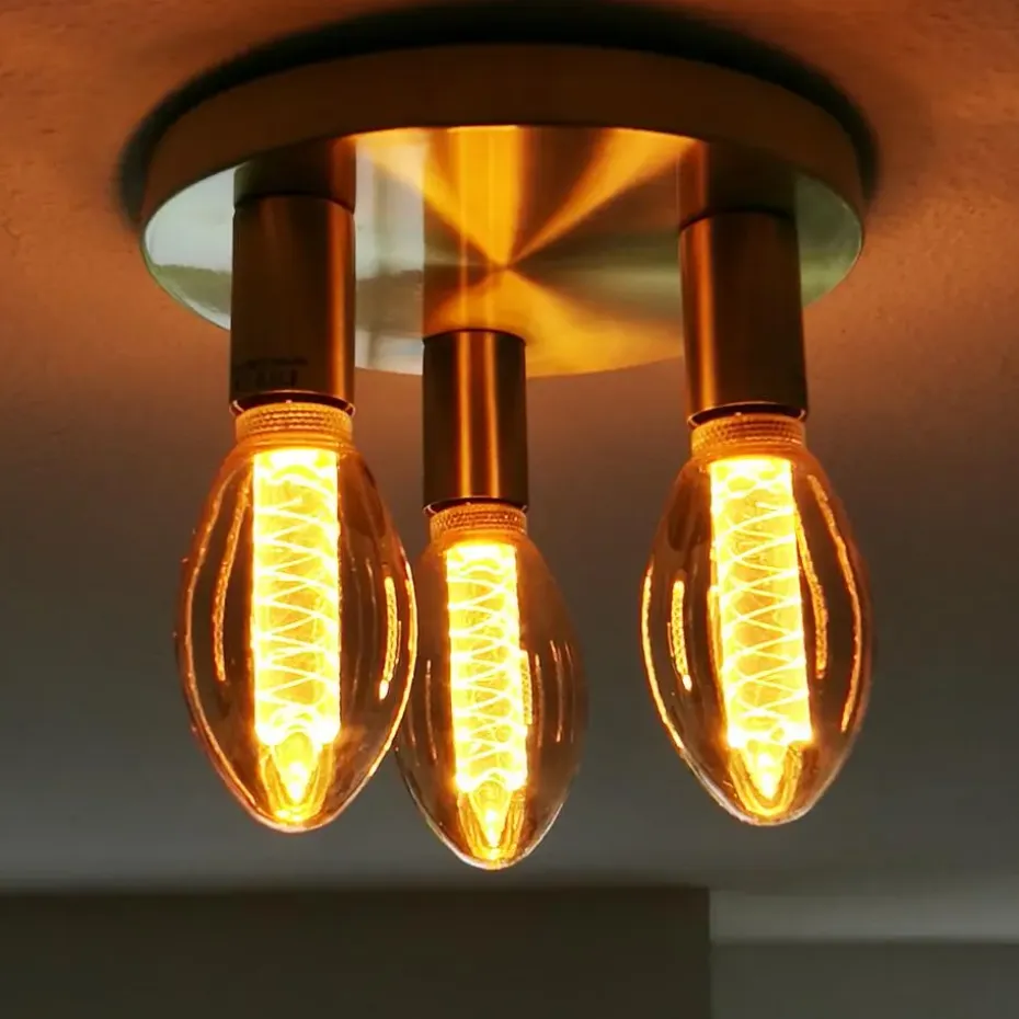 Qazqa plafondlampen facil goudkleurig e27