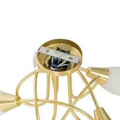 Qazqa plafondlampen inez goudkleurig e14