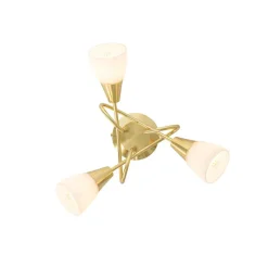 Qazqa plafondlampen inez goudkleurig e14