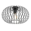 Qazqa plafondlampen johanna zwart e27