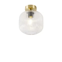 Qazqa plafondlampen karel goudkleurig e27