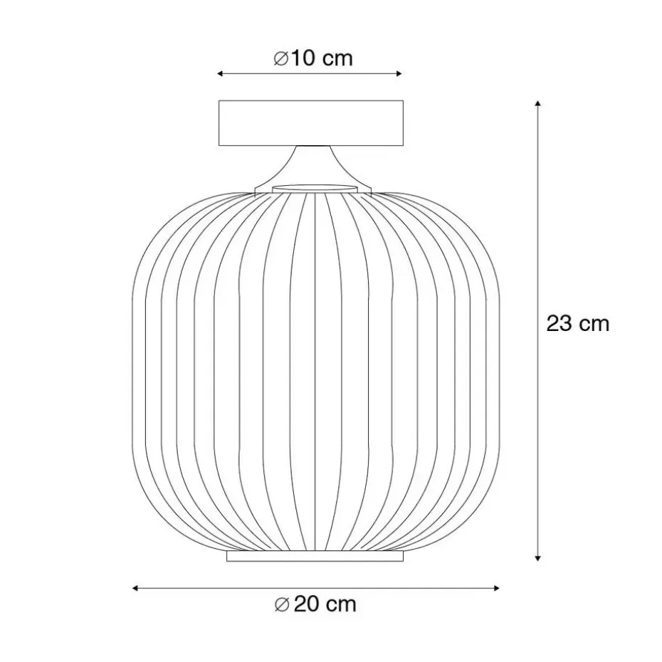 Qazqa plafondlampen karel zwart e27