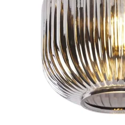 Qazqa plafondlampen karel zwart e27