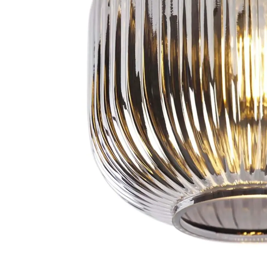 Qazqa plafondlampen karel zwart e27