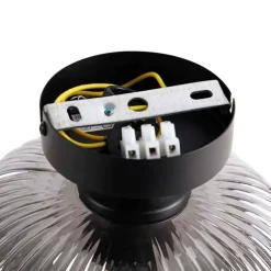 Qazqa plafondlampen karel zwart e27