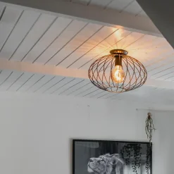 Qazqa plafondlampen margarita zwart e27