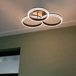 Qazqa plafondlampen navara zwart geïntegreerde led