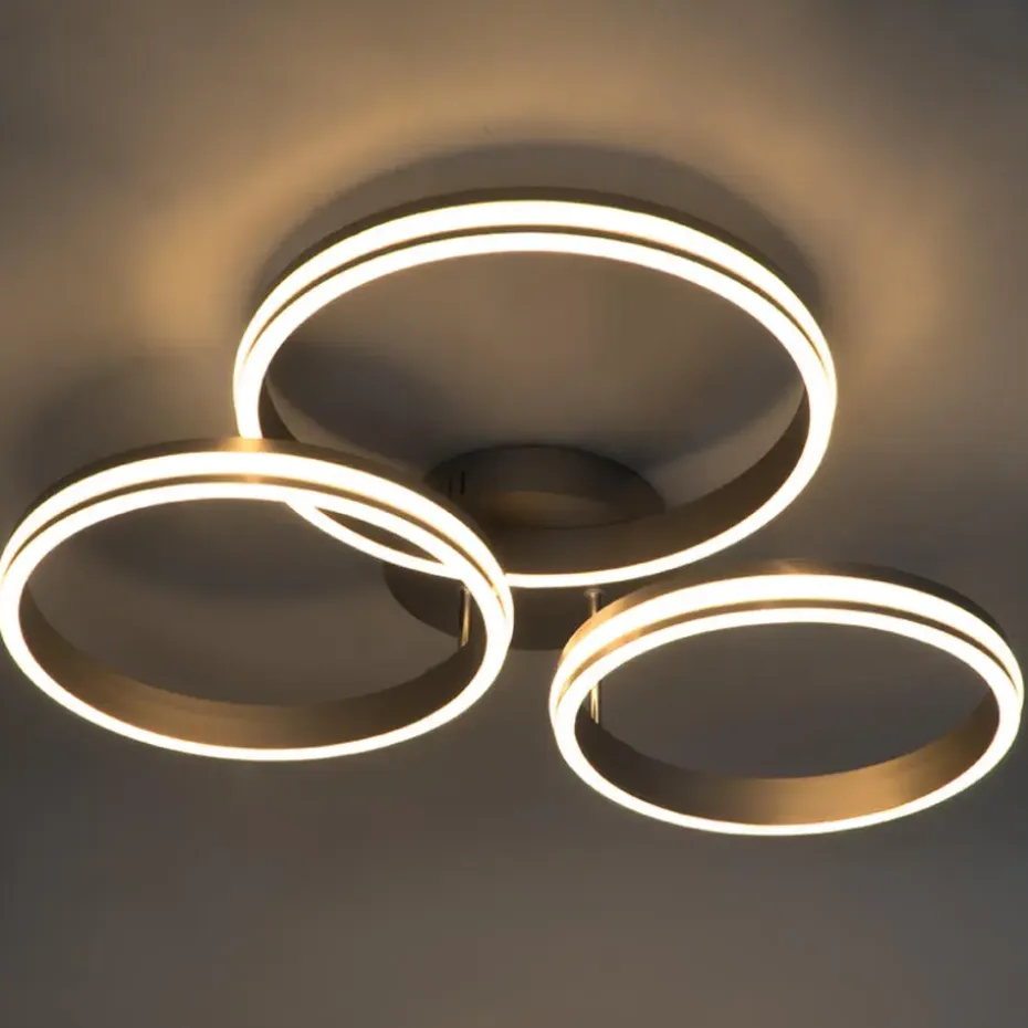 Qazqa plafondlampen navara zilverkleurig geïntegreerde led