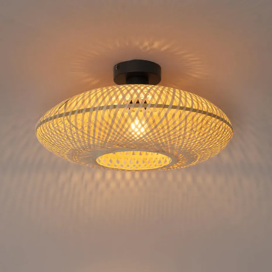 Qazqa plafondlampen ostrava crème e27