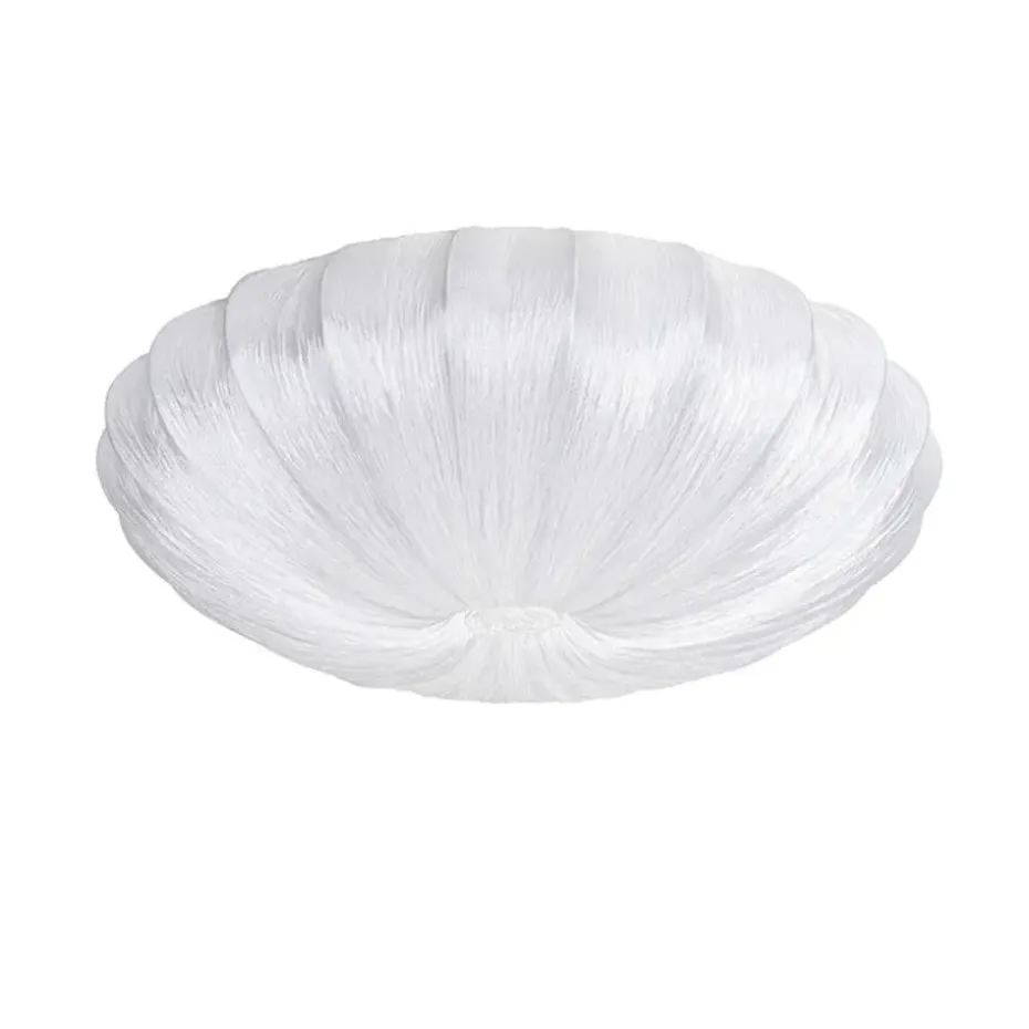Qazqa plafondlampen plu wit e27