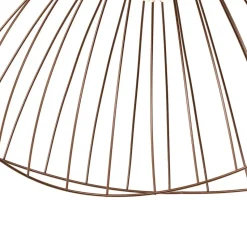 Qazqa plafondlampen pua bruin e27