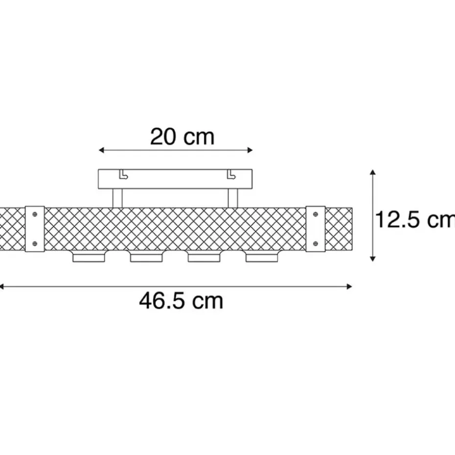 Qazqa plafondlampen reena bruin e27