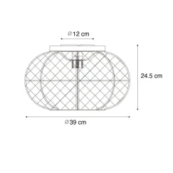 Qazqa plafondlampen rob crème e27