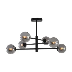 Qazqa plafondlampen ryan zwart g9