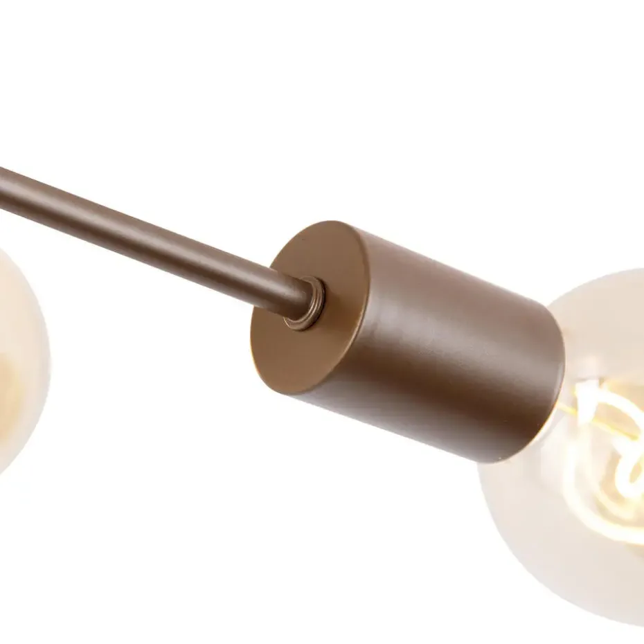 Qazqa plafondlampen sydney bruin e27