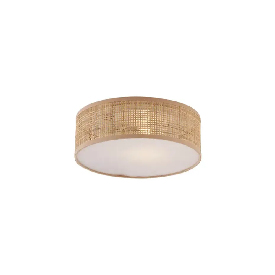 Qazqa plafondlampen trammy crème e27