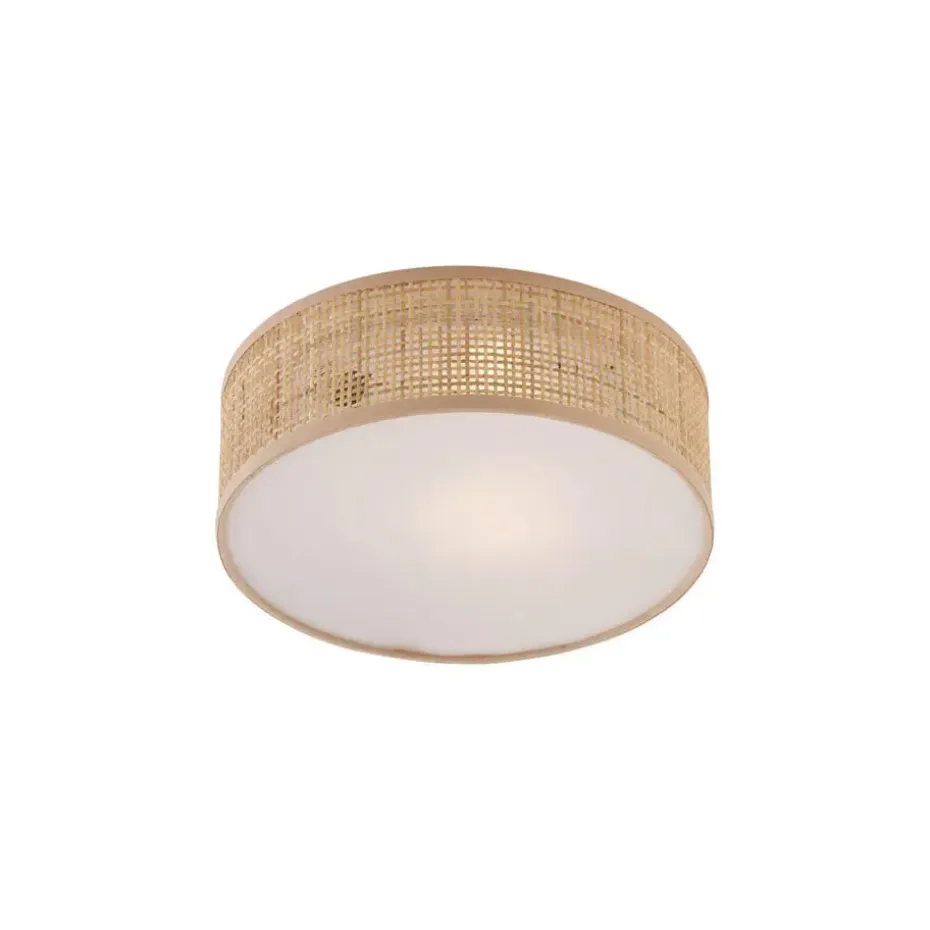 Qazqa plafondlampen trammy crème e27