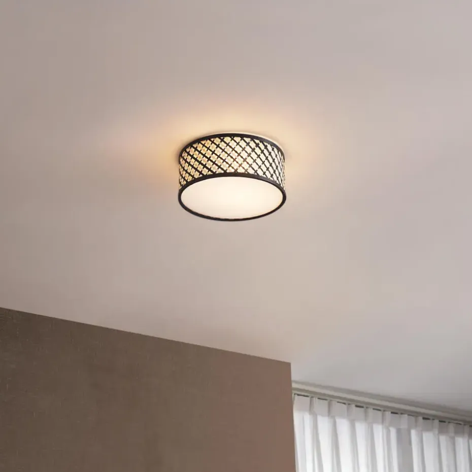 Qazqa plafondlampen tremmo crème e27