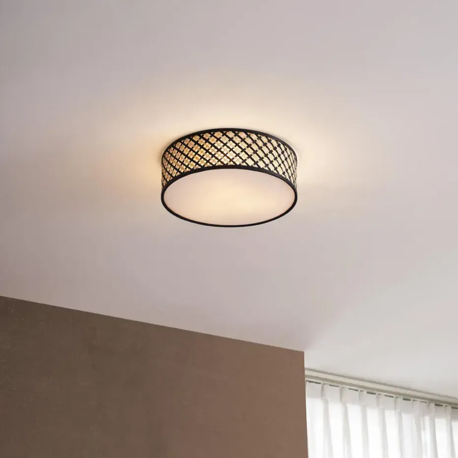 Qazqa plafondlampen tremmo crème e27