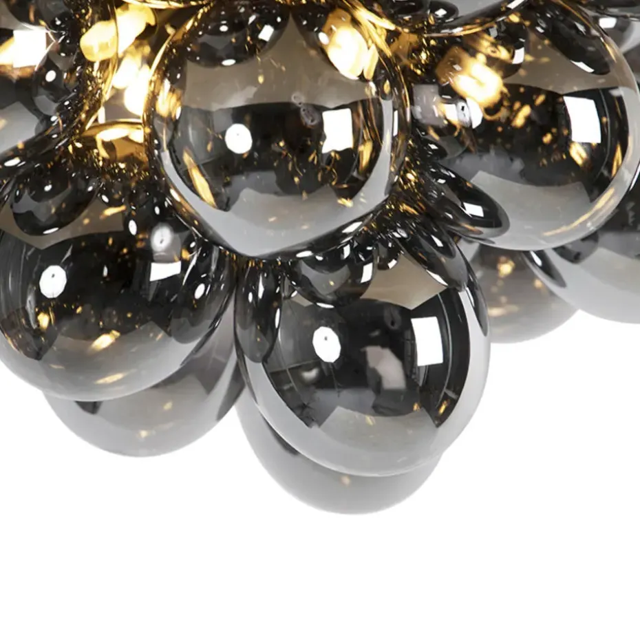 Qazqa plafondlampen uvas zwart g9
