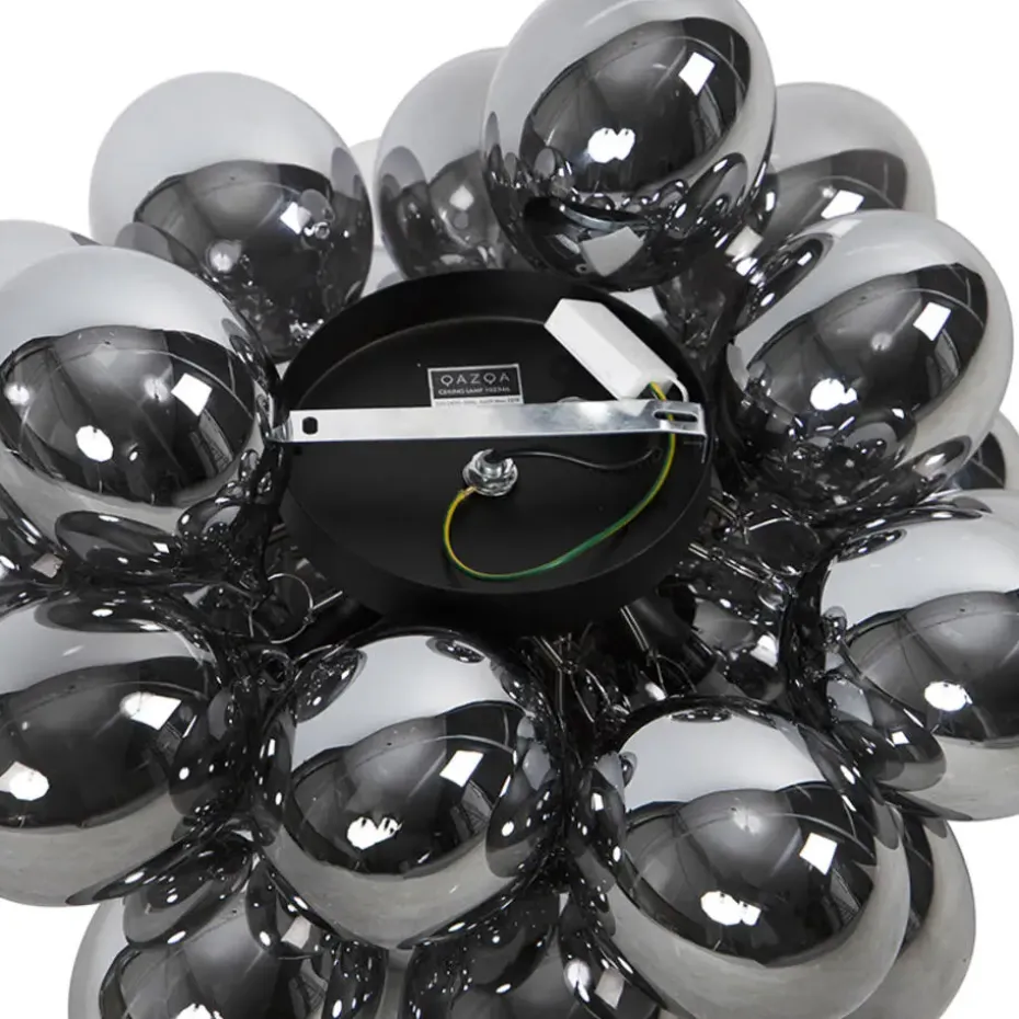 Qazqa plafondlampen uvas zwart g9