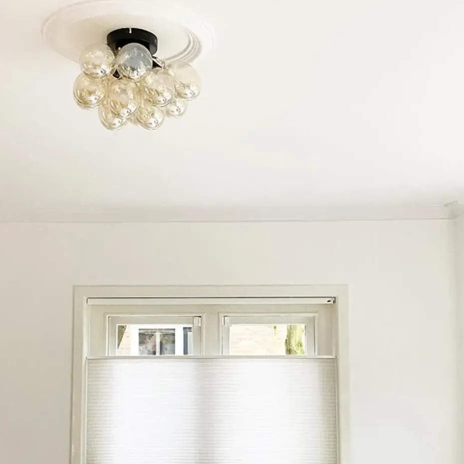 Qazqa plafondlampen uvas goudkleurig g9