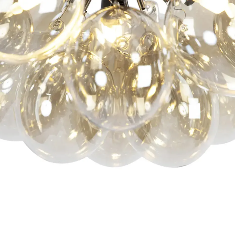 Qazqa plafondlampen uvas goudkleurig g9