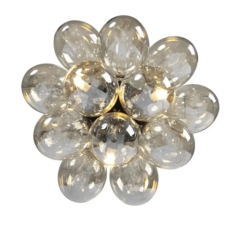 Qazqa plafondlampen uvas goudkleurig g9