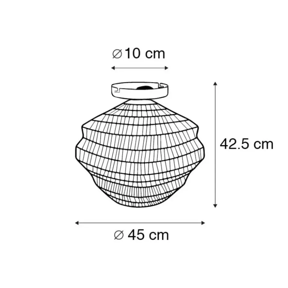 Qazqa plafondlampen vadi goudkleurig e27