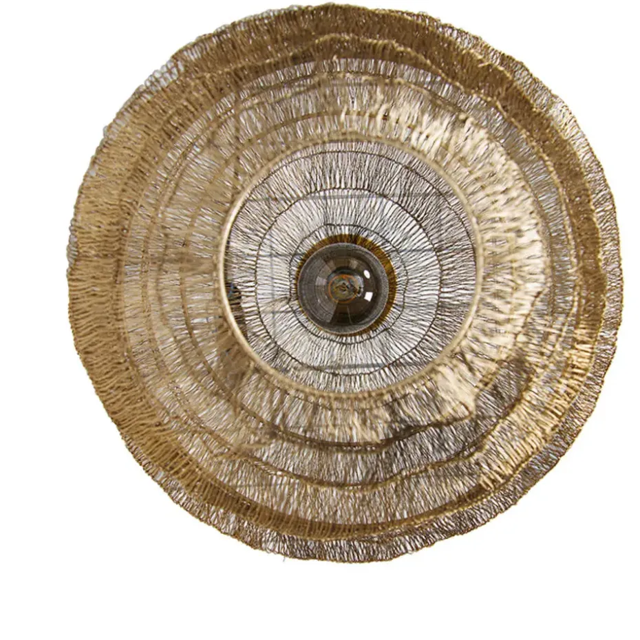 Qazqa plafondlampen vadi goudkleurig e27