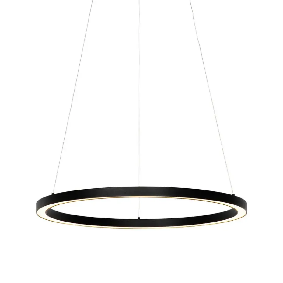 Qazqa professional hanglampen girello zwart geïntegreerde led